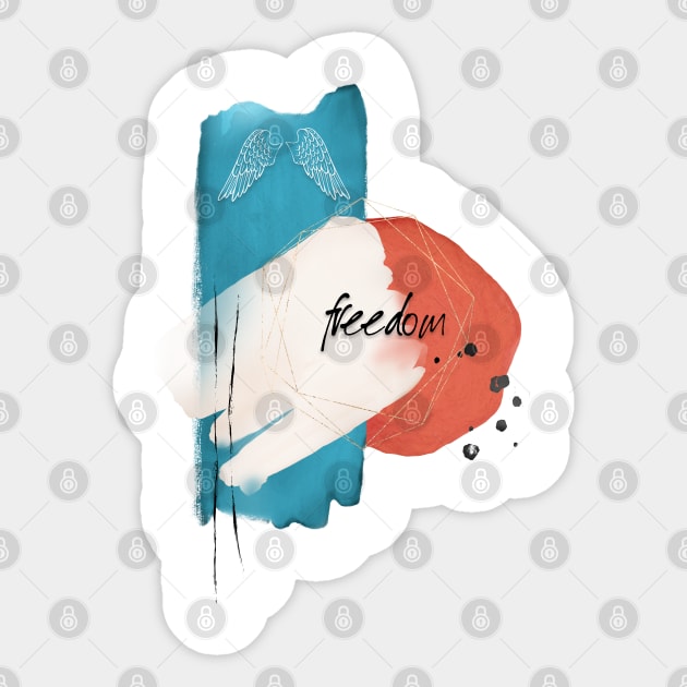 Freedom zen art #zen #modern Sticker by JBJart